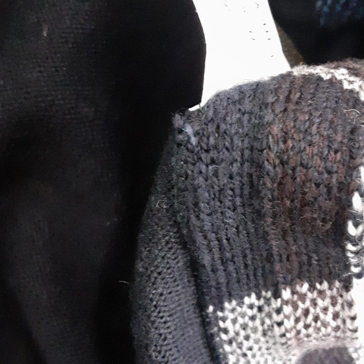 Leilian レリアン チュニック サイズ11 M レディース - ダークネイビー×白×マルチ タートルネック 長袖 ニット チェック柄 USTAUSTRALIA_COM_AU