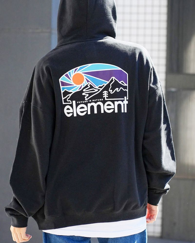 【SALE】2023秋冬 新品【ELEMENT/エレメント】SUNSET HOOD パーカー FBK メンズ BD022-020