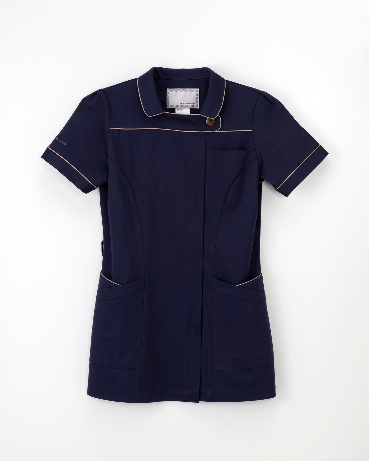 [ナガイレーベン] チュニック (AY-3742) [ネイビー+ベージュ]