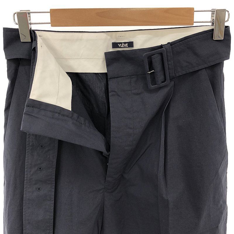 YLEVE / イレーヴ | コットン ベルテッド タックパンツ | 2 YLEVE / イレーヴ | コットン ベルテッド タックパンツ | 2