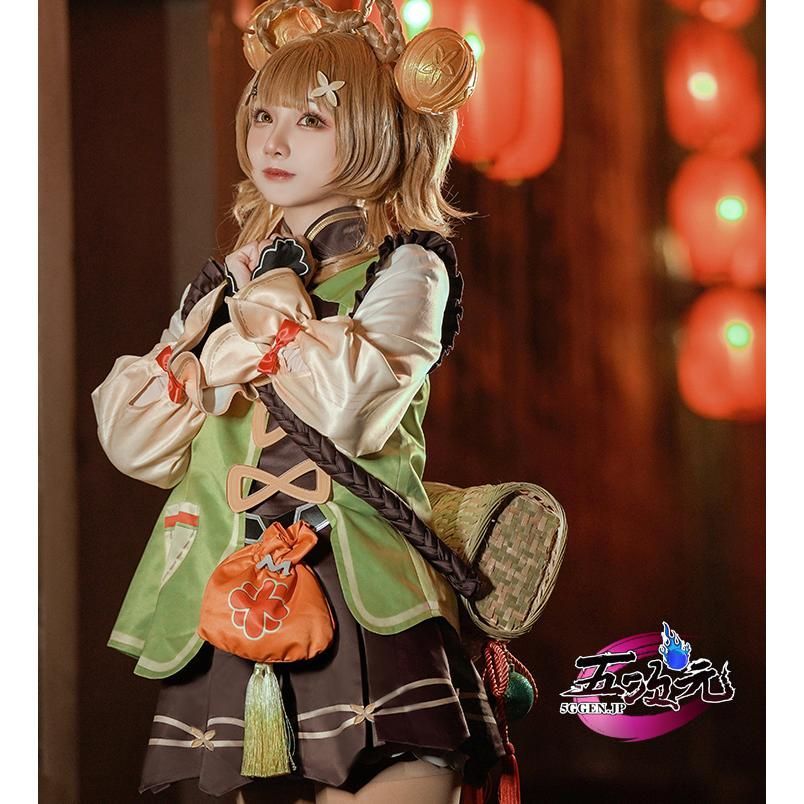 火花 原神 コスプレ 瑶瑶 ヨォーヨ 衣装 ウィッグ 靴 追加可ハロウィン仮装