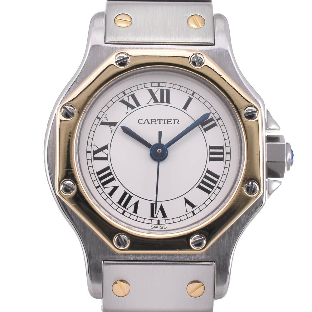 Kです カルティエ CARTIER ヴィンテージ サントスオクタゴン SM SS/K18YG