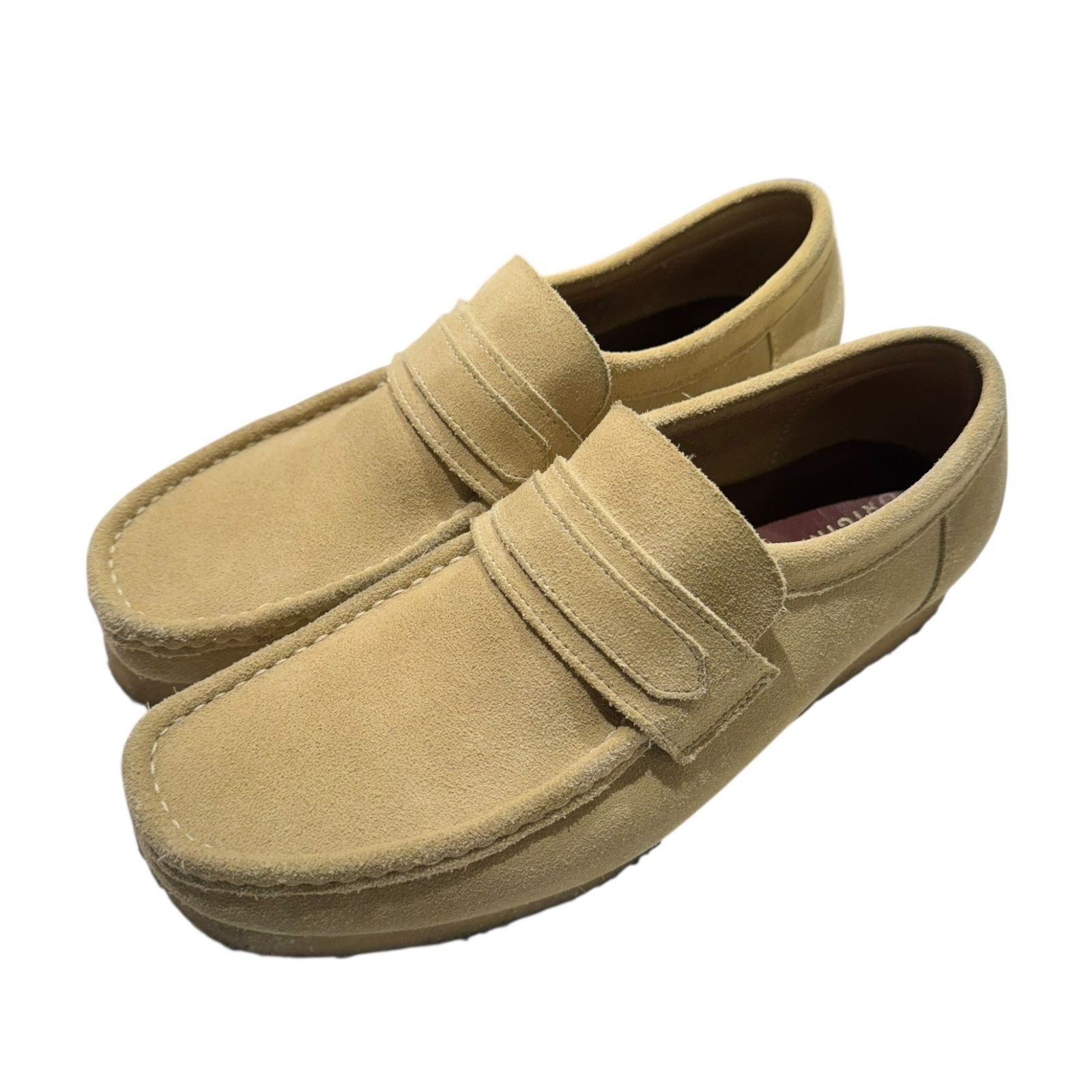 Clarks クラークス ⑤ 26172504 Wallabee Loafer メンズ Maple Suede ベージュ UK8 FIT-G EUR42