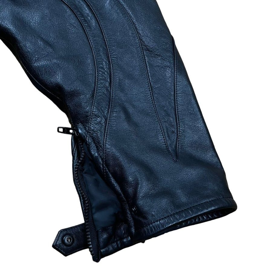 BALENCIAGA】19AW FRONT LOGO LEATHER JACKET BLACK バレンシアガ