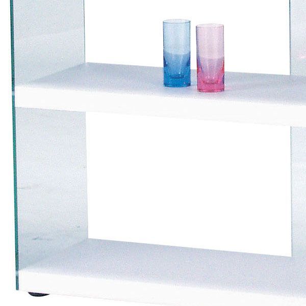 ディスプレイグラスシェルフ ワイド４段 W120×D31.5×H149cm No.625 ホワイト MARWIL-DEMENAGEMENTS_CH