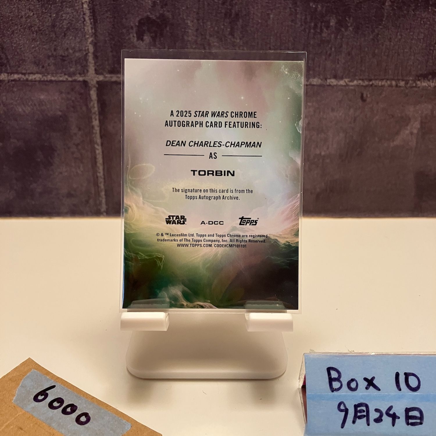 2025 Topps Dean-Charles Chapman Torbin サイン Star Wars Chrome