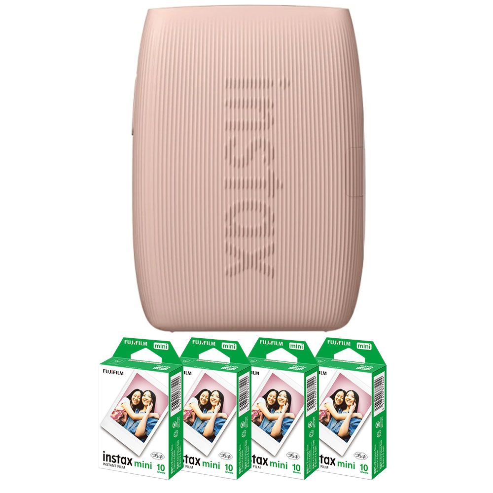 (フィルム40枚付)富士フィルム スマートフォン用プリンター リンク3 ROSE PINK（ローズピンク） INS MINI LINK3 ROSE PINK