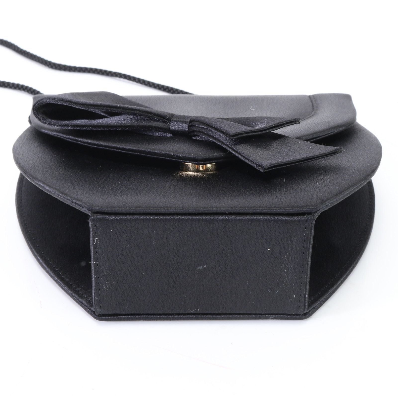 美品 イヴ サンローラン YSL サテン リボン ショルダーバッグ 斜め掛け  