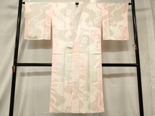 平和屋着物○振袖用長襦袢 無双仕立て 貝桶楓花地紋 黄朽葉