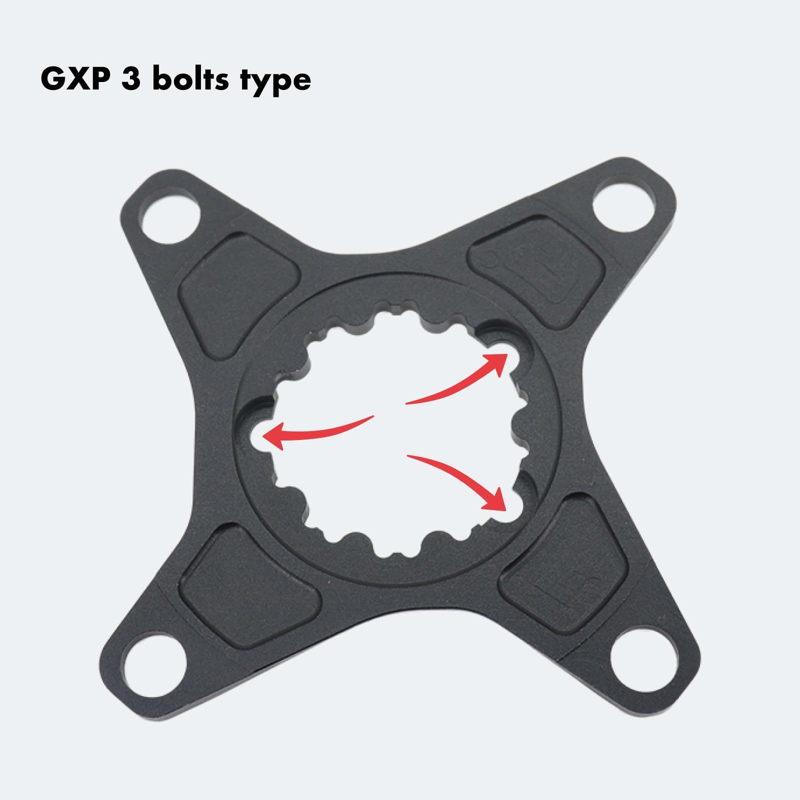 DJC バイク GXP チェーンリングアダプター スパイダーから104BCD