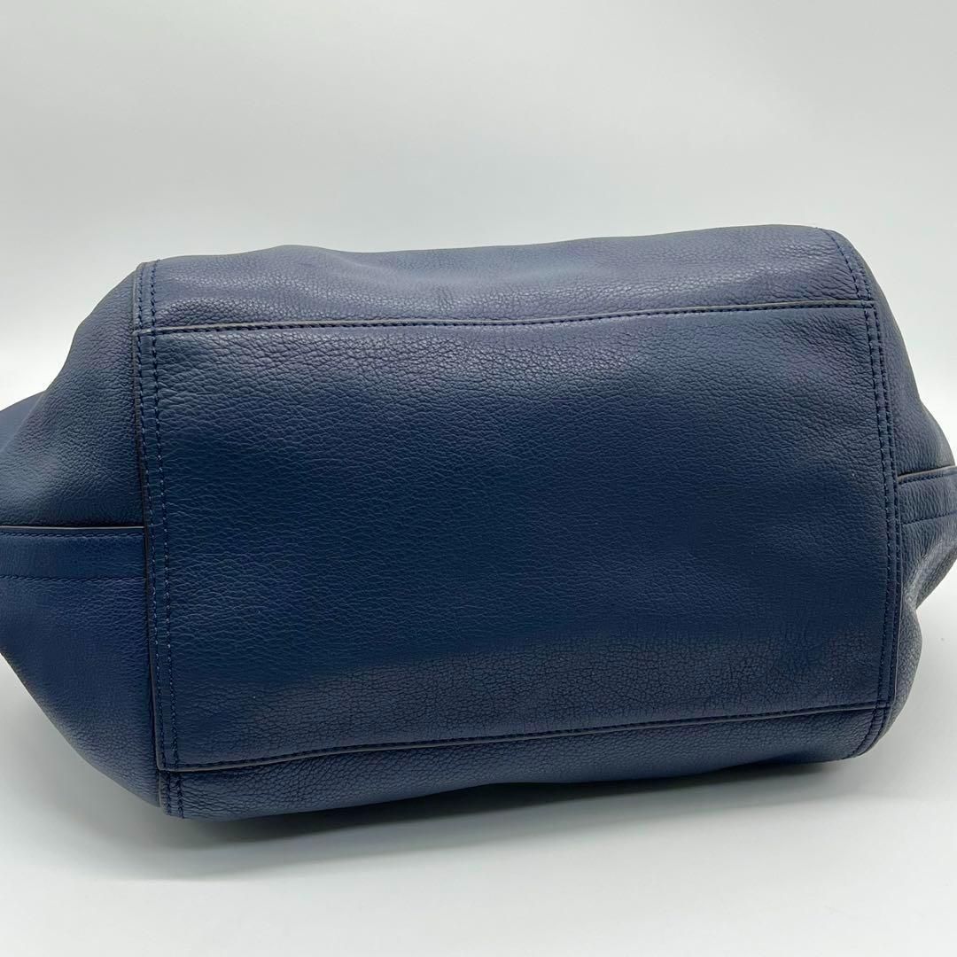 美品】Tory Burch ハーフムーン ハンドバッグ 2way ネイビー 美品】Tory Burch ハーフムーン ハンドバッグ 2way ネイビー