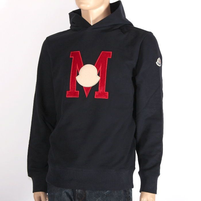 MONCLER モンクレール スウェット パーカー ネイビー 8G00012 899WC 778 M ロゴパッチ ワッペン プルオーバー トップス  長袖 メンズ【新品・未使用・正規品】売れ筋 - メルカリ