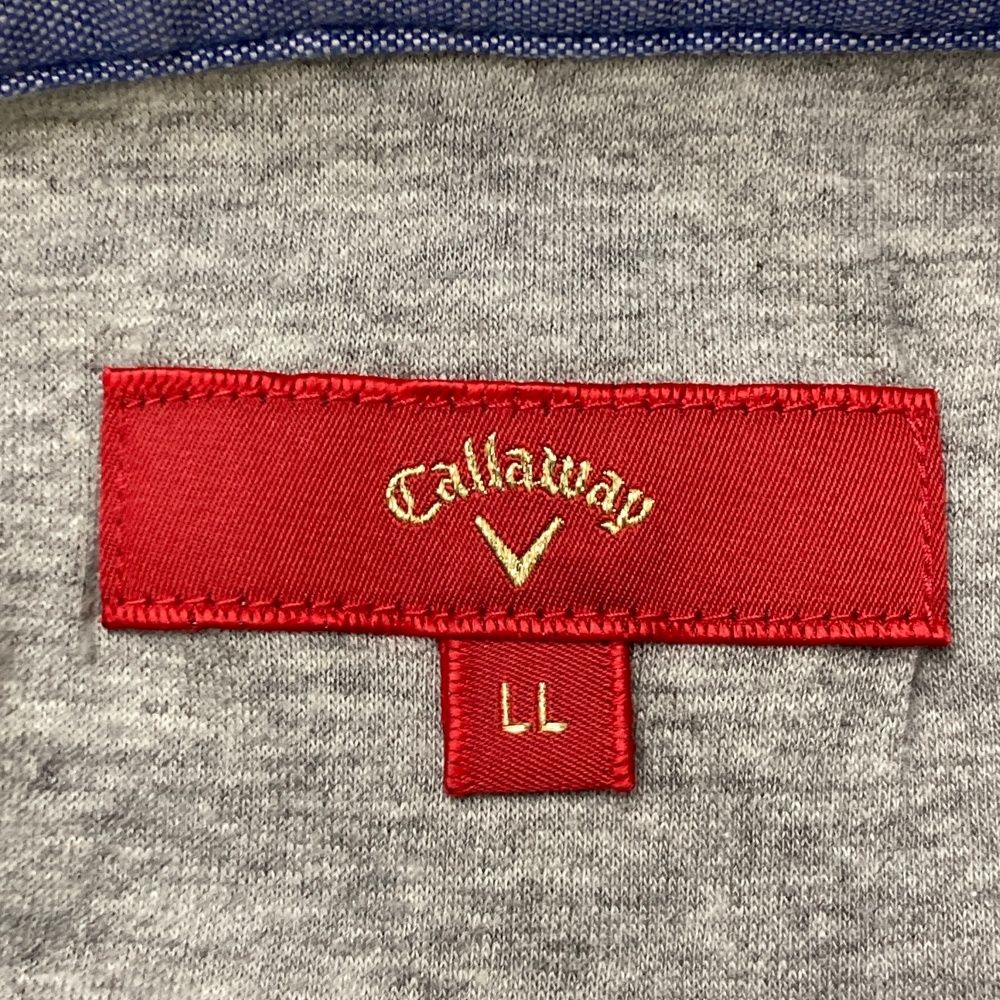 サイズ：LL CALLAWAY キャロウェイ レッドレーベル 半袖ポロシャツ 花 総柄 ブルー系 [240101484712] ゴルフウェア メンズ ストスト サイズ：LL CALLAWAY キャロウェイ レッドレーベル 半袖