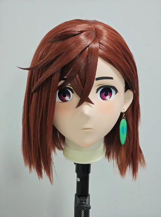 全頭マスク ロック付き NO.951 フルマスク ロリータ人形 コスプレ 全頭面 変身 仮装 着ぐるみ 二次元 コスチューム