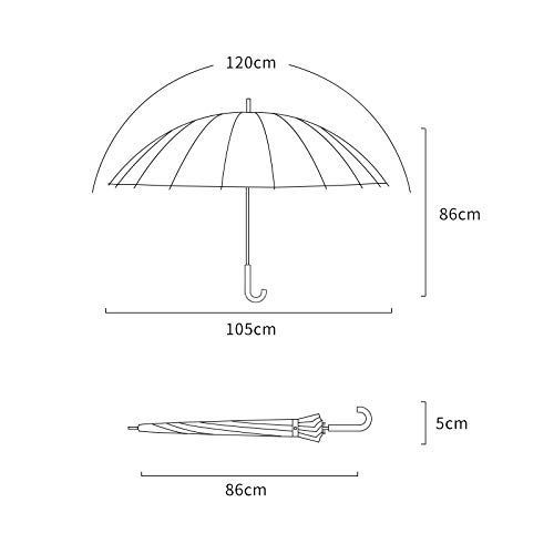 長傘 レディース傘 長柄の傘 木の柄 高強度 16本骨 紳士傘 耐風 撥水 パープル