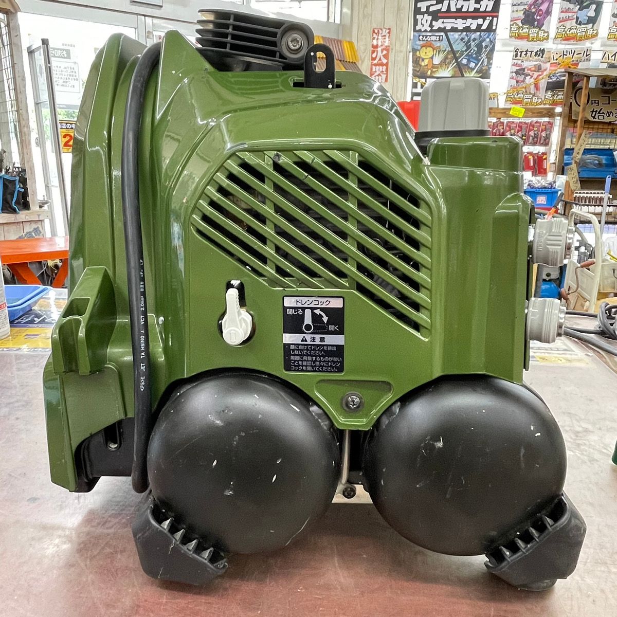 美品】HIKOKI 高圧コンプレッサー EC1245H3 限定色フォレストグリーン 