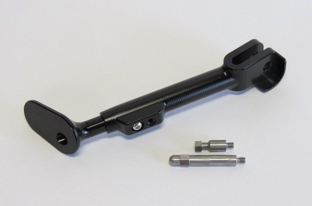 YZF R25 YZF R3 R3 MT-03 MT03 2014-2025 CNC アルミ サイドスタンド 高さ調整 黒 37