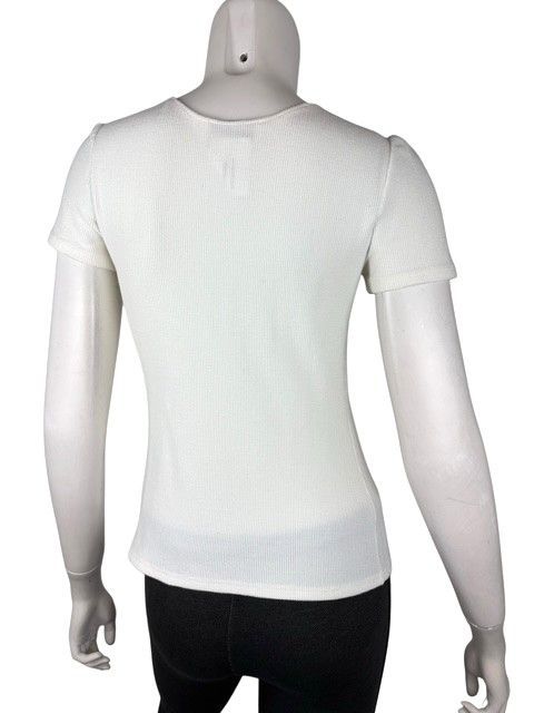 15Aザルツブルクライン獅子ボタン付コットンブラウス CHANEL