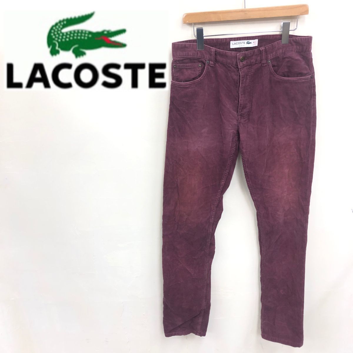 K763-F-S◇ LACOSTE ラコステ コーデュロイパンツ ボトムス ボタン