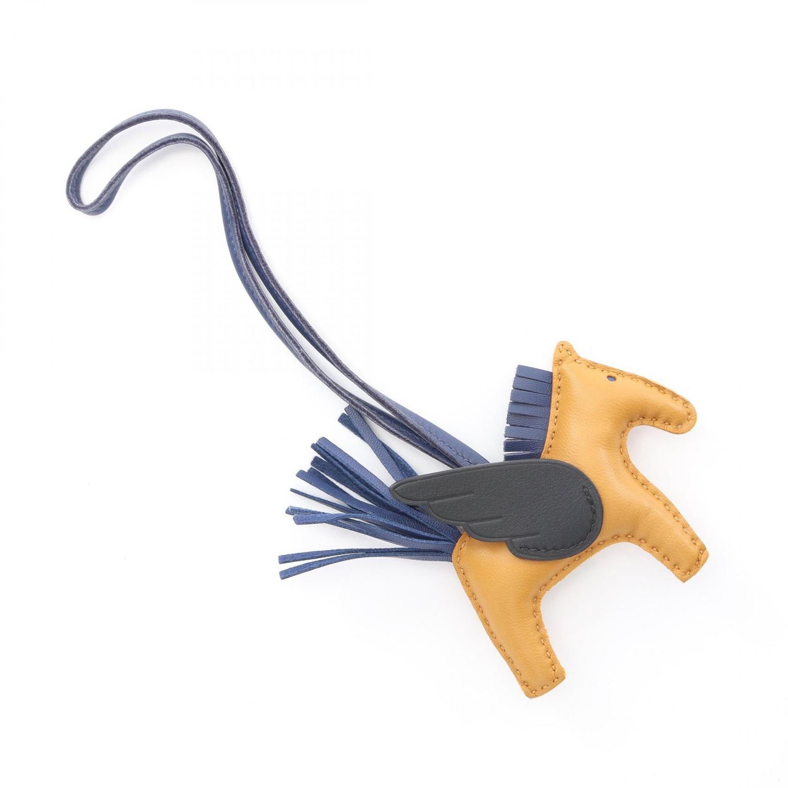 HERMES エルメス ロデオペガサスPM セサミ ブルーサフィール チャーム