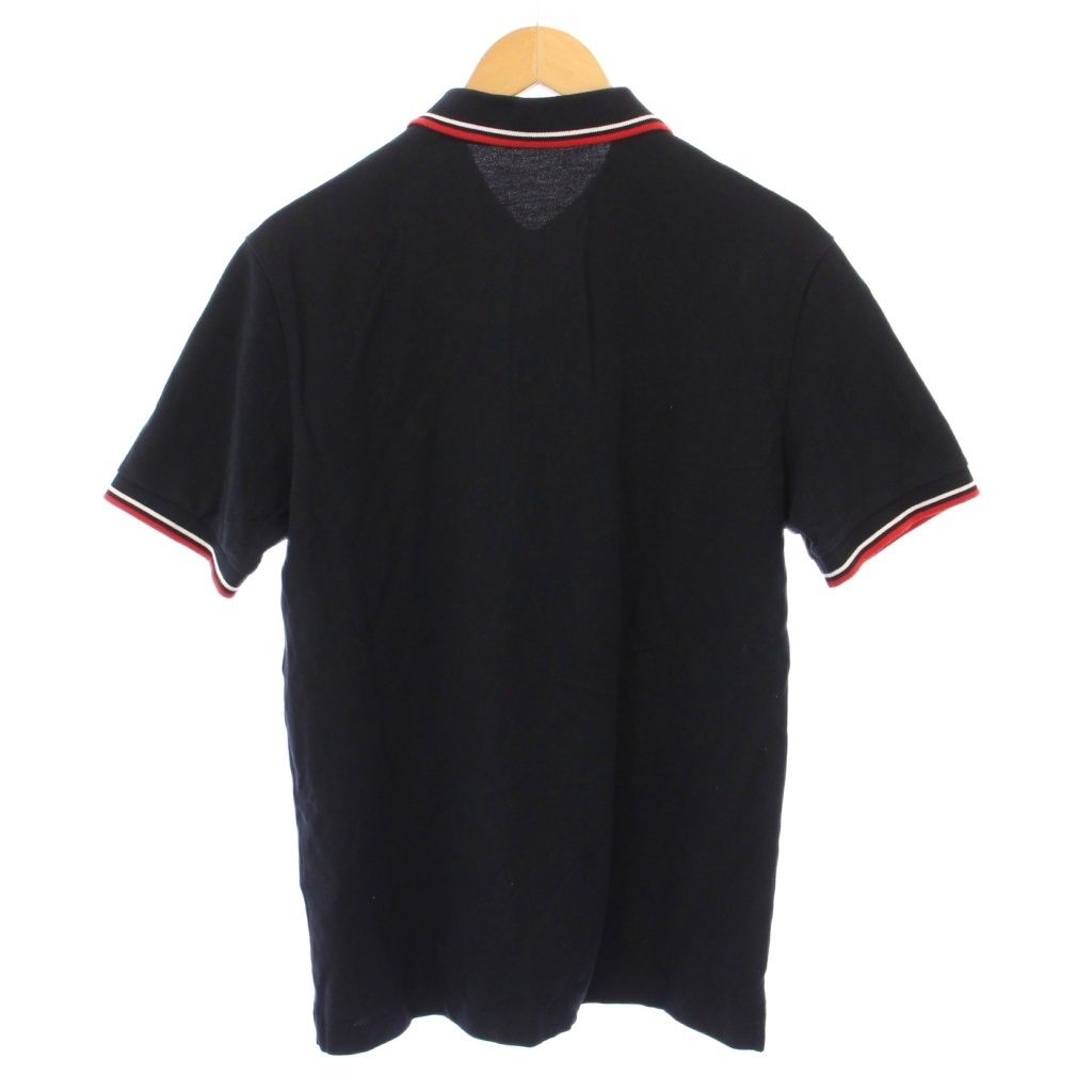 美中古　PRADA 鹿の子　半袖ポロシャツ　ラバーロゴ 中古PRADA 鹿の子半袖ポロシャツラバーロゴ