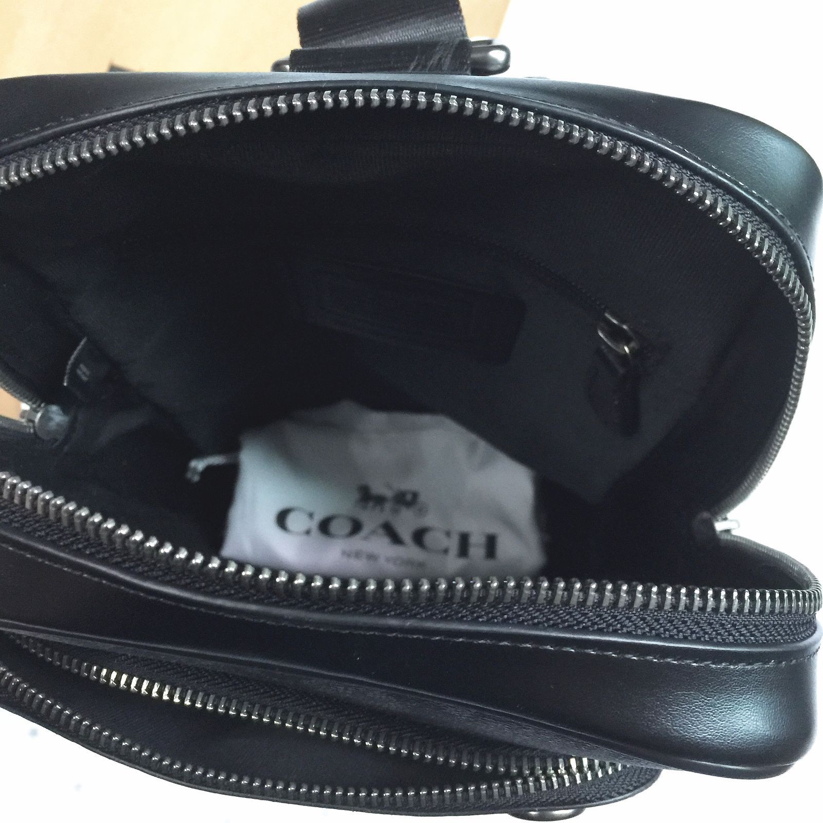 セール中】COACH コーチバッグ F89937 チャコール×ブラック スリング