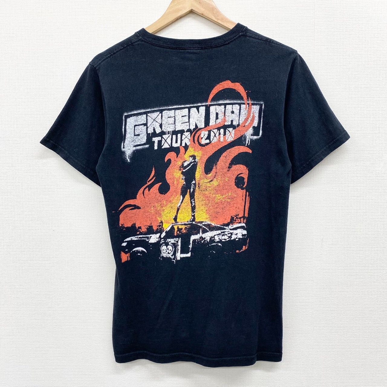 アンビル anvil バンドTシャツ GREEN DAY 両面プリント 半袖 S ブラック