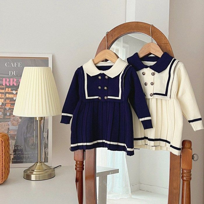 女の子 ニットワンピース 秋冬ワンピース 子供服 キッズ ワンピース ドレス 白襟 秋冬 ニット 裏起毛 プリンセス ドレス 子供 柔らかい 暖かい 入園式 入学式 お受験 結婚式 90cm 100cm カジュア