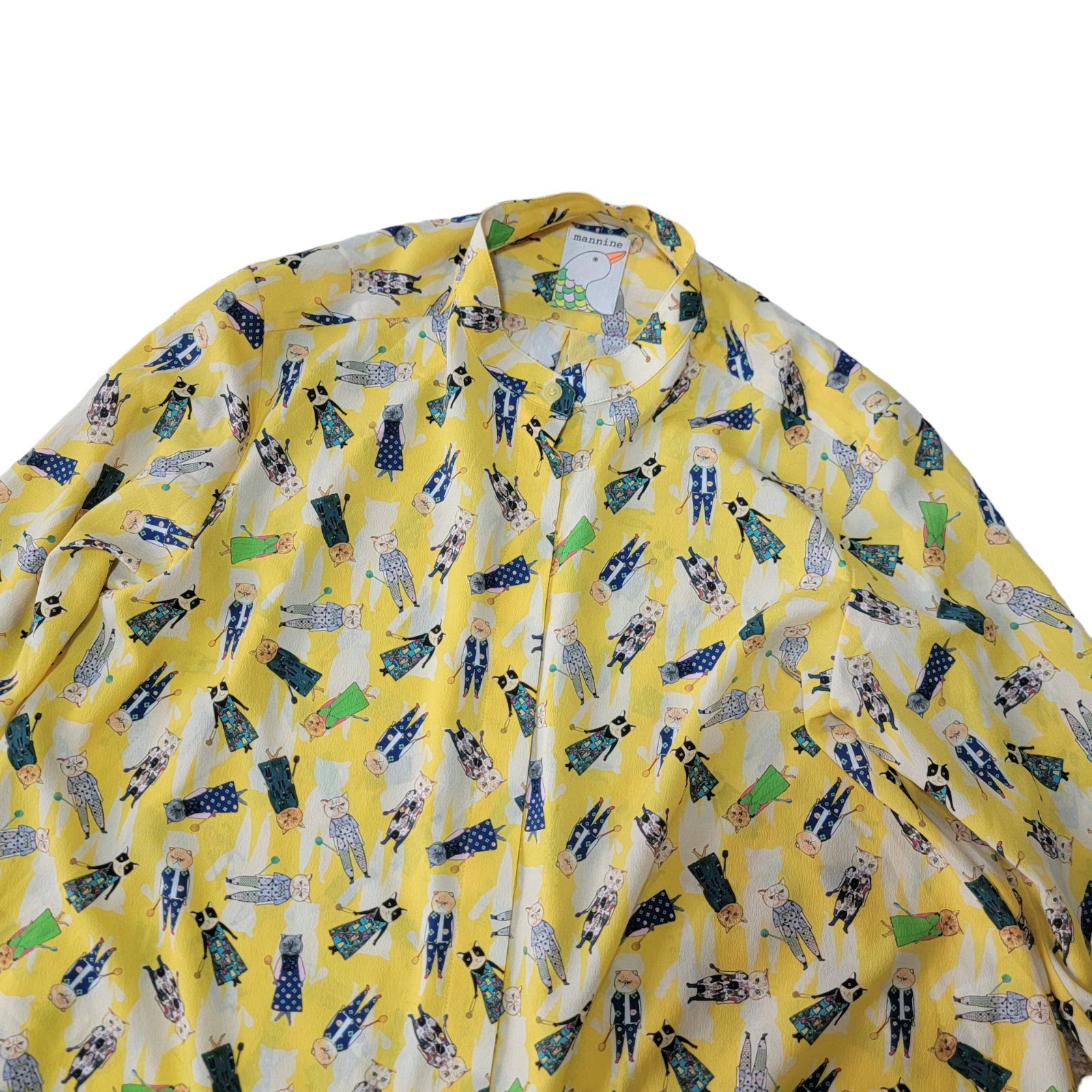 マンナイン mannine猫柄シャツ
