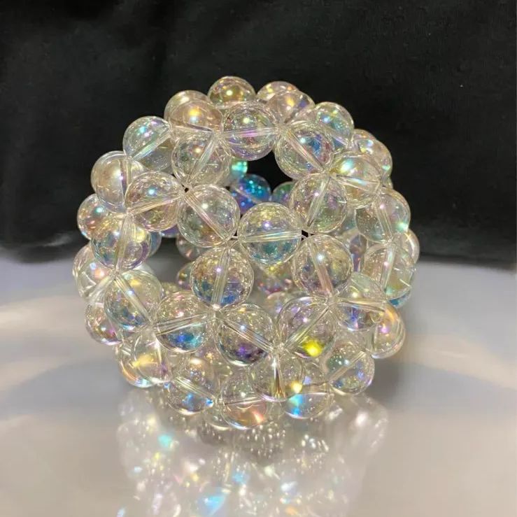 神聖幾何学フラーレン ブラジル産 高品質 アイリスクォーツAAA 10mm玉