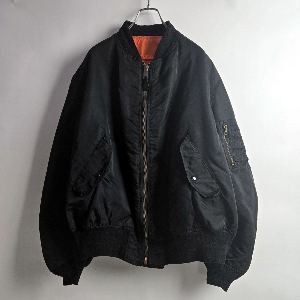 アルファ IDEALジップ MA‐1 フライトジャケット メンズXL グレー