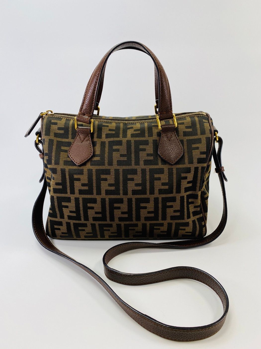 FENDI ミニボストンバッグ ショルダーバッグ ズッカ柄　2way フェンディ FENDI ミニボストンバッグ ショルダーバッグ ズッカ柄 2way フェンディ