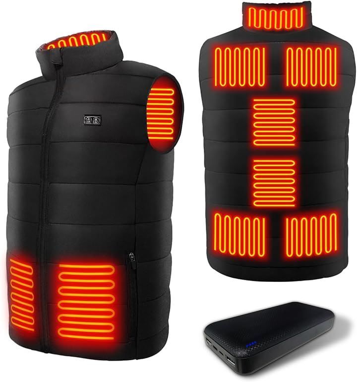 IVV 電熱ベスト ヒーターベスト 15箇所発熱 20000mAhバッテリー付き 日本製ヒーター 5秒速暖 USB給電 3段階調温 前後独立 黒色(XL) 人気・おすすめ｜安定人気・収納便利におすすめ 期間限定割引 配送追跡可 国内発送・短納期対応