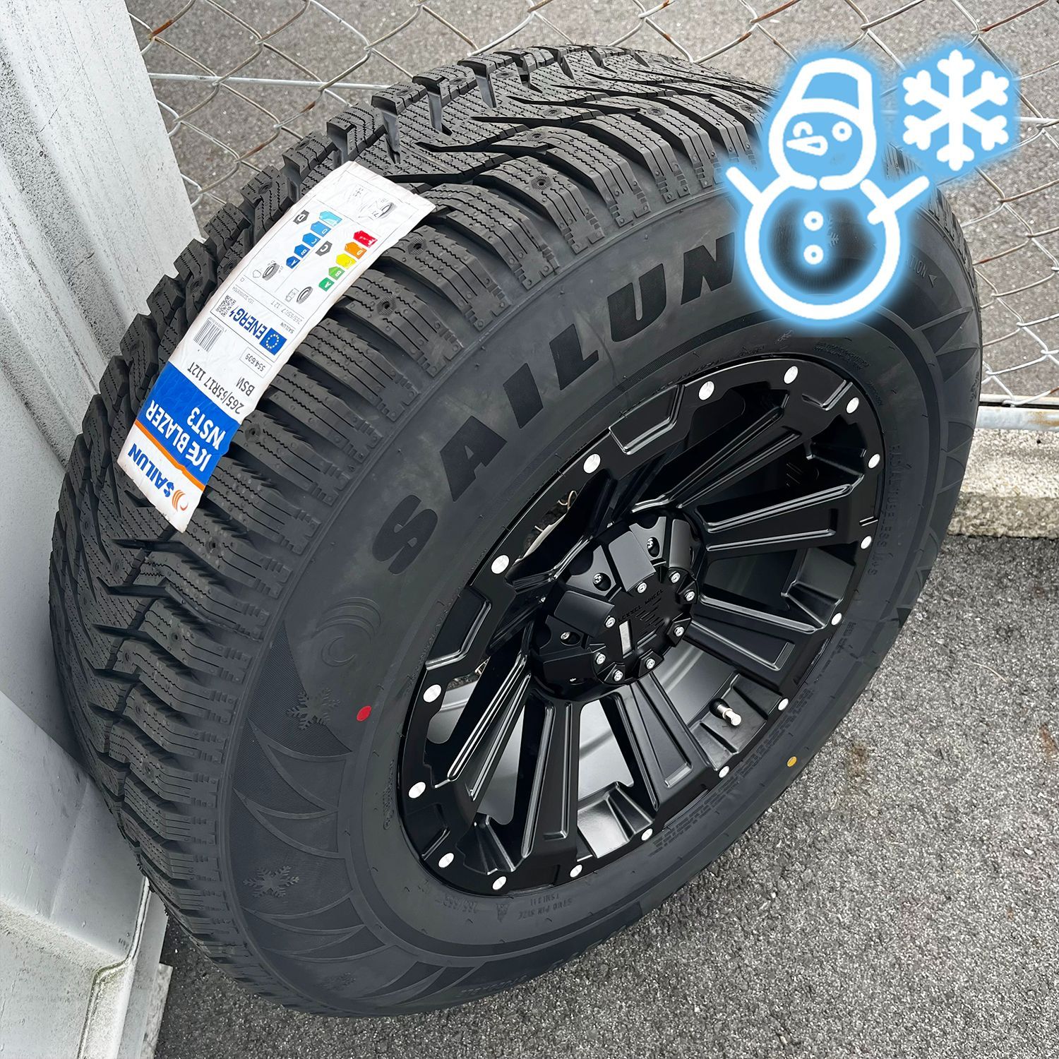 ナットセット 品 ジープ ラングラー JL JK 17インチ スタッドレスタイヤホイール SAILUN WST3 265 70R17 DeathRock デスロック バレーノ ルビコン サハラ スポーツ