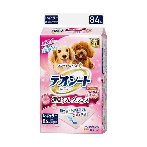まとめ ユニ チャーム デオシート消臭＆フレグランス フローラルシャボンの香り レギュラー 1パック 84枚 〔×10セット〕