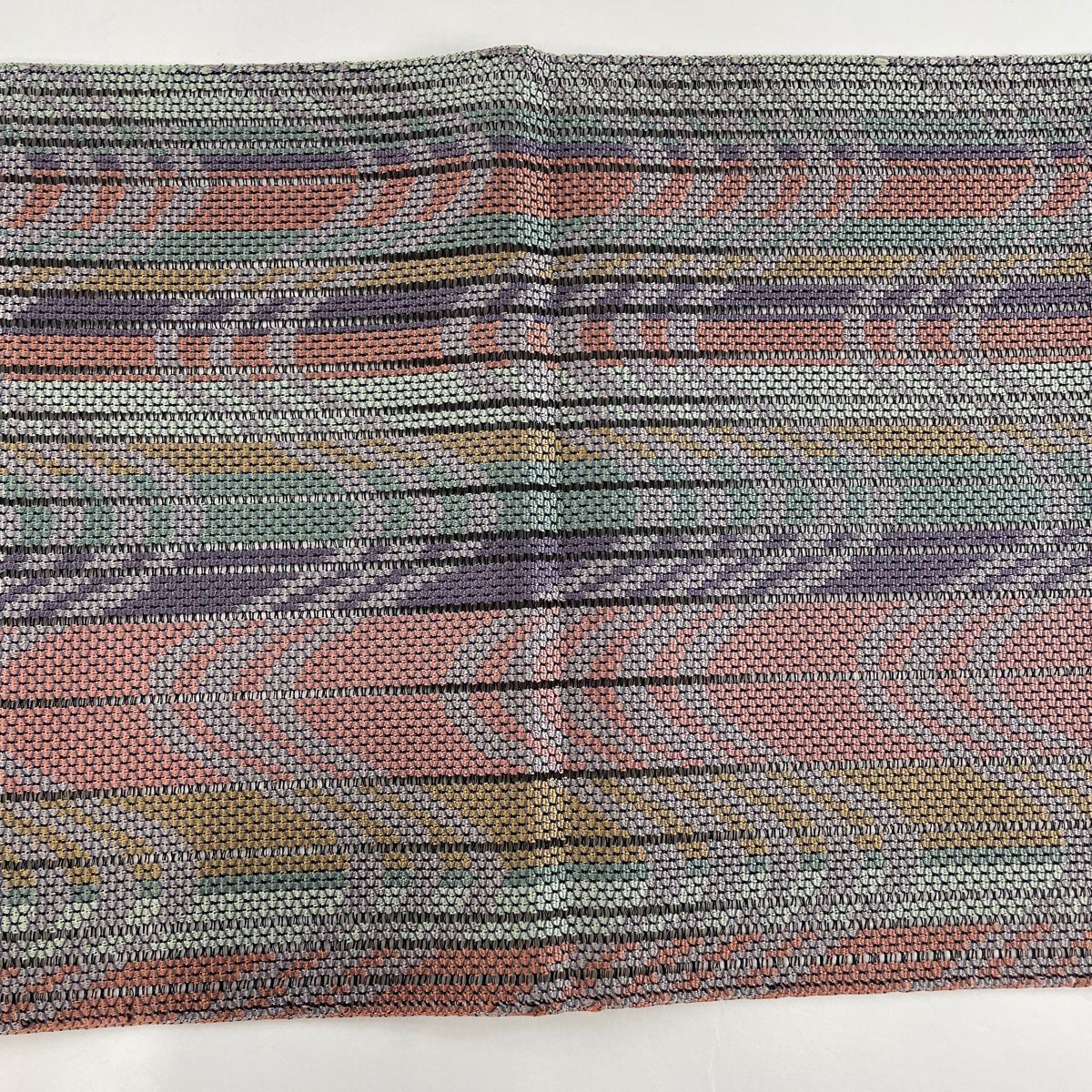 美品 名古屋帯 単衣 松葉仕立て 紫 草花 縦縞 長さ3ｍ71㎝ お洒落 楽天市場】八寸袋名古屋帯 松葉仕立て 全通（立涌花・ピンク