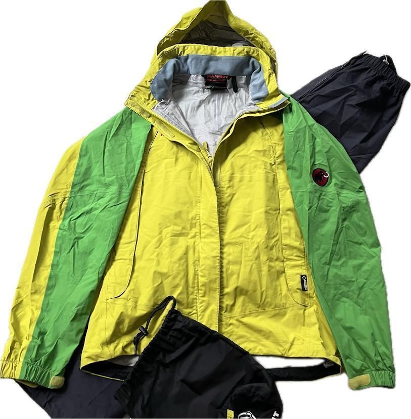 MAMMUTマムート GORE-TEX ゴアテックス レインウェア 上下セット M レディース クライメイト レインスーツ 登山トレッキング 通勤通学