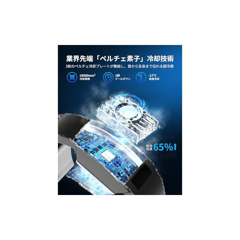 ペルチェ素子 ネッククーラー 冷却プレート 30000mAhバッテリ 2個 ①