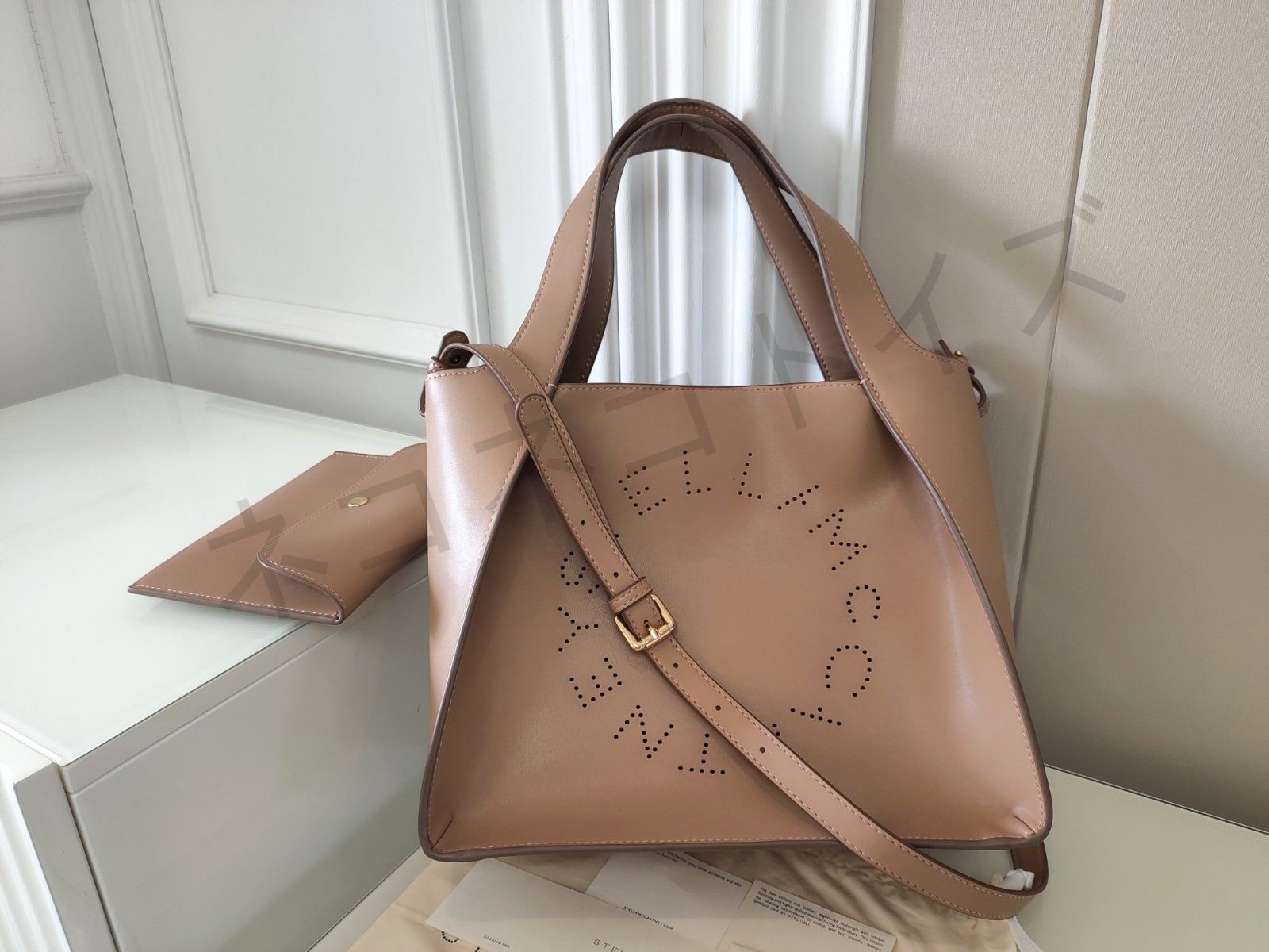 stella mccartney ステラマッカートニー  レディース  ロゴトートバッグ 2WAY ハンドバッグ ショルダーバッグ Brown