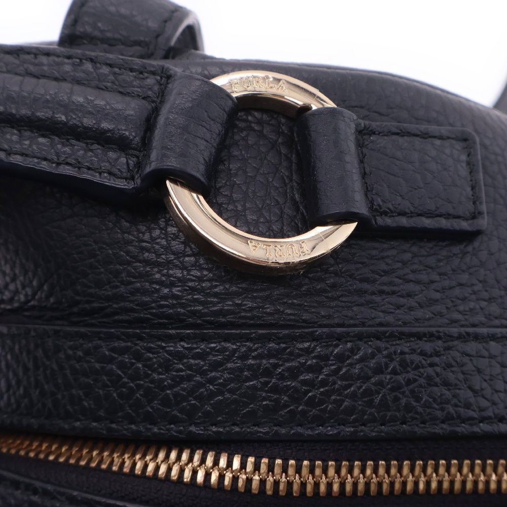 FURLA (フルラ) フロント ロゴ金具付き レザー リュックサック バック 