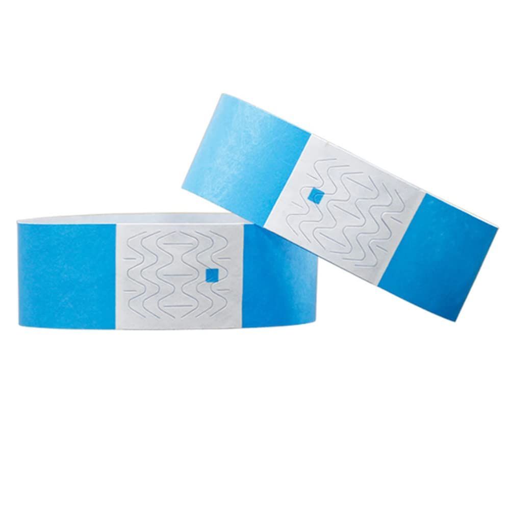 選択 も豊富 耐引裂き 防水 ブルー 再入場管理に 人数カウント イベント用 100 PCS リストバンド 使い捨て