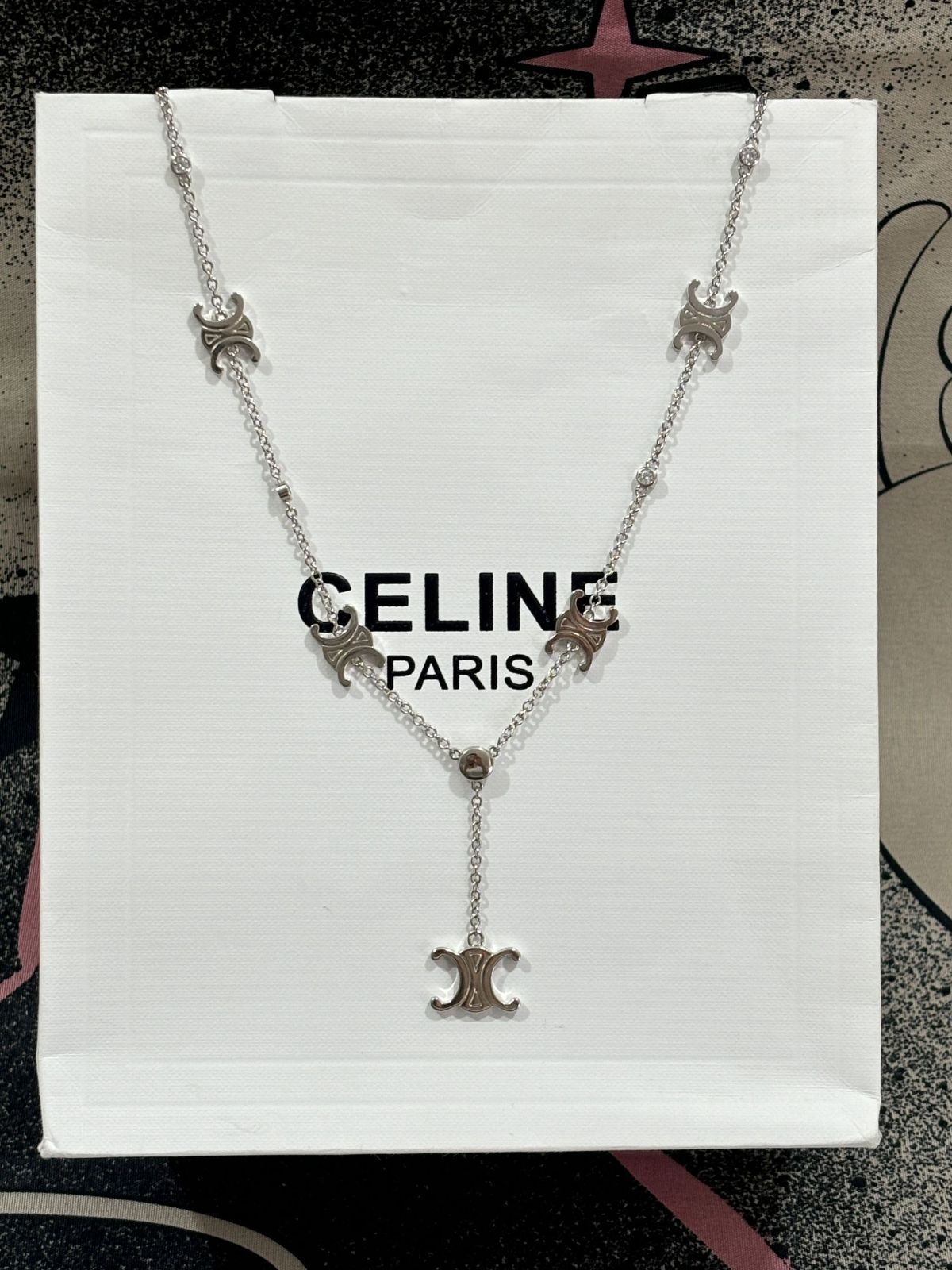 不動の人気 CELINE セリーヌ シルバー チェーン ネックレス トリオンフ - メルカリ