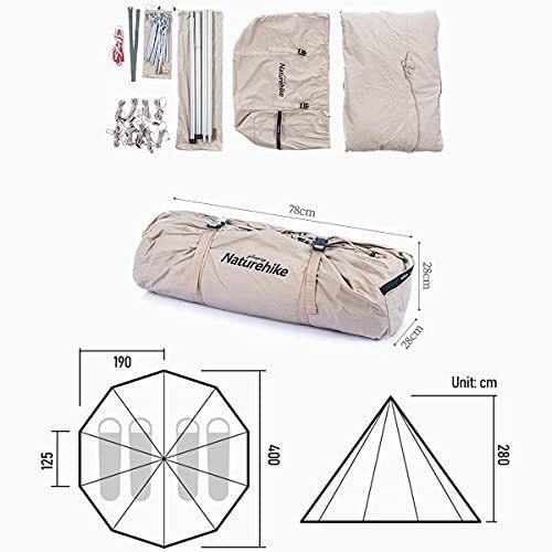 nature hikeワンポールテント綿布テントコットン仕様 防水綿の
