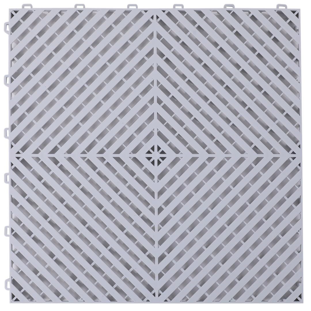 ISL ガレージタイル フラットタイプ ライトグレー 10枚セット 40×40×1.8cm 業務用 高耐荷重モデル