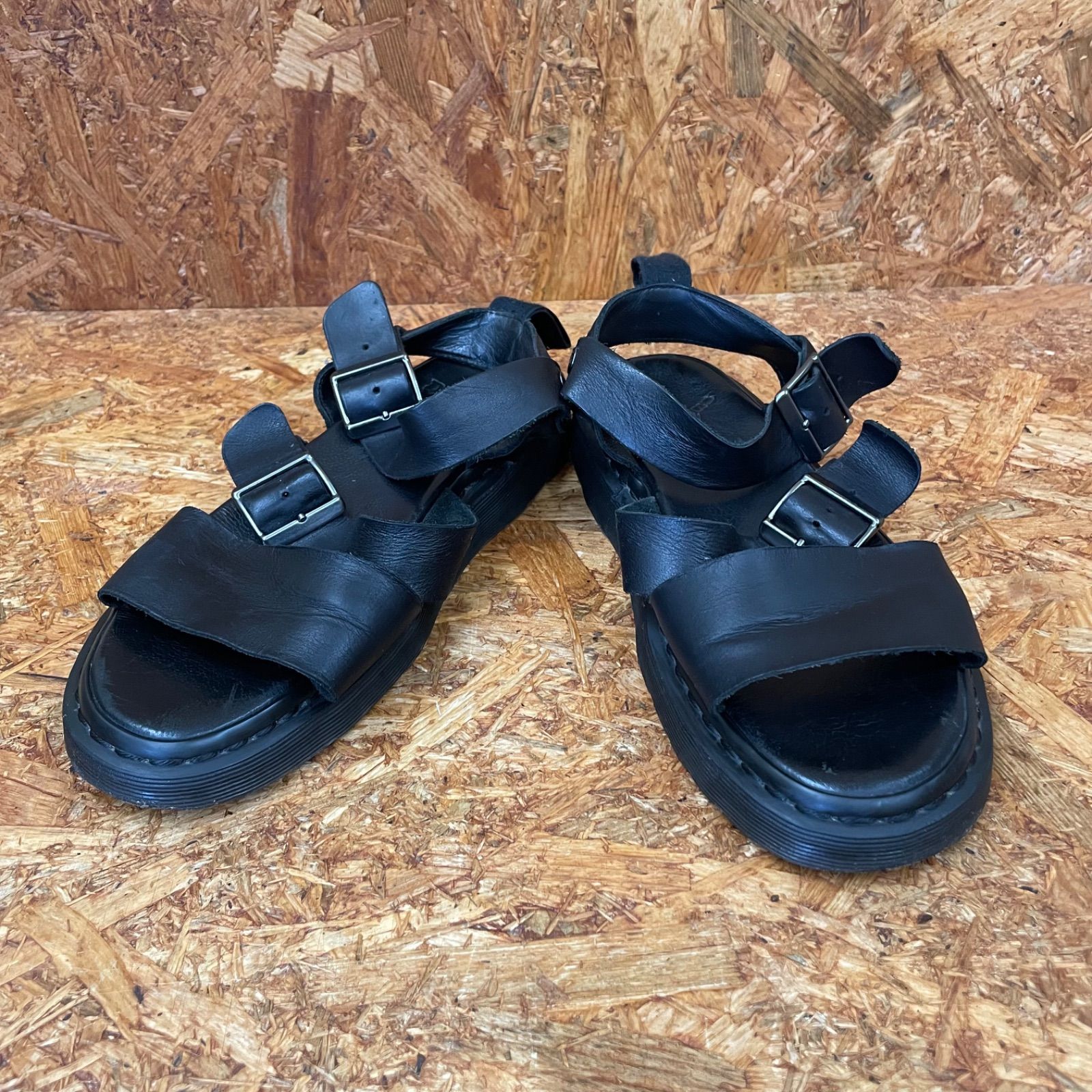 Dr.Martens GRYPHON サンダル UK8 27.0cm ブラック ドクターマーチン グリフォン レザー メンズ MEN S ユーズド 古着