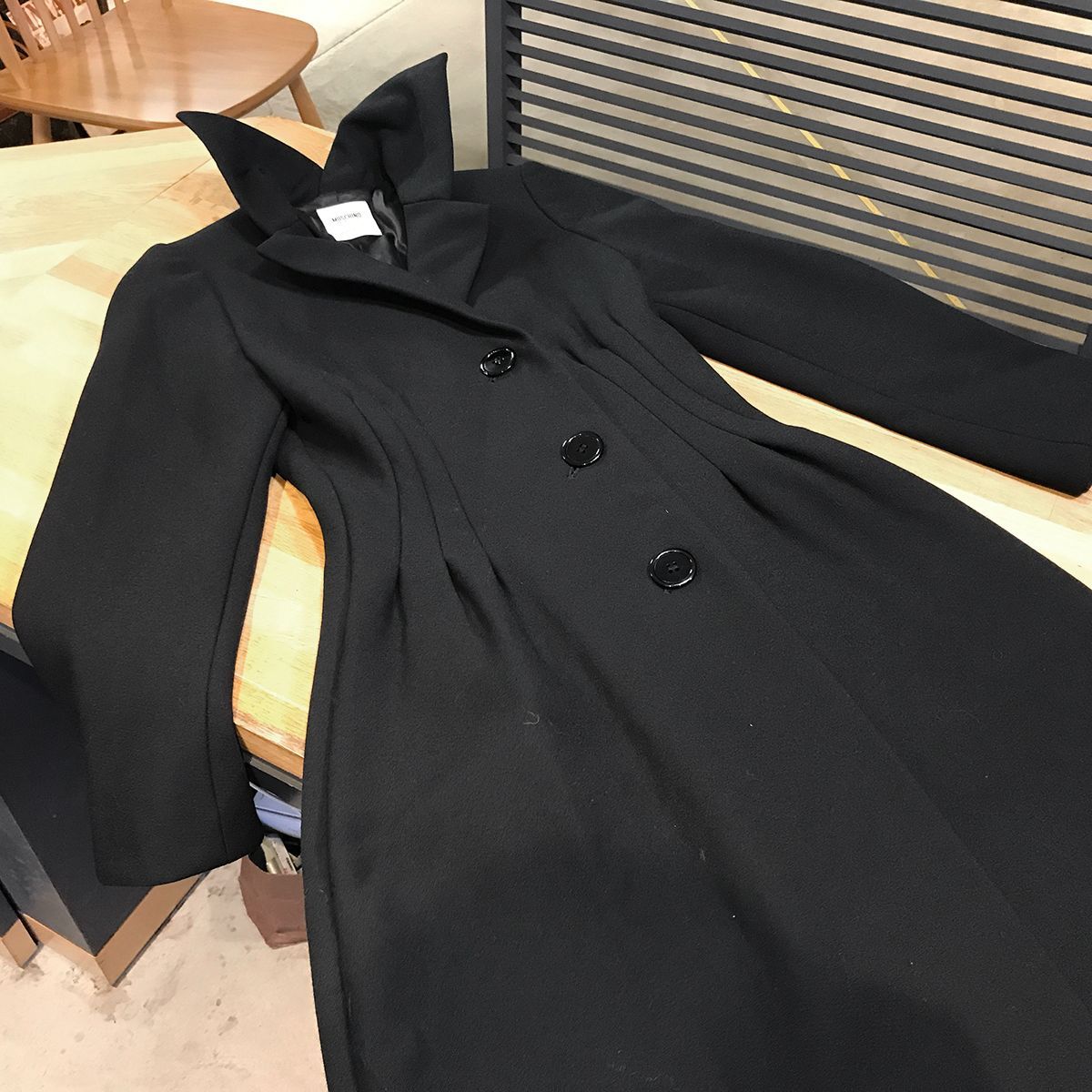 超美品】モスキーノ チープアンドシック ロングコート ブラック
