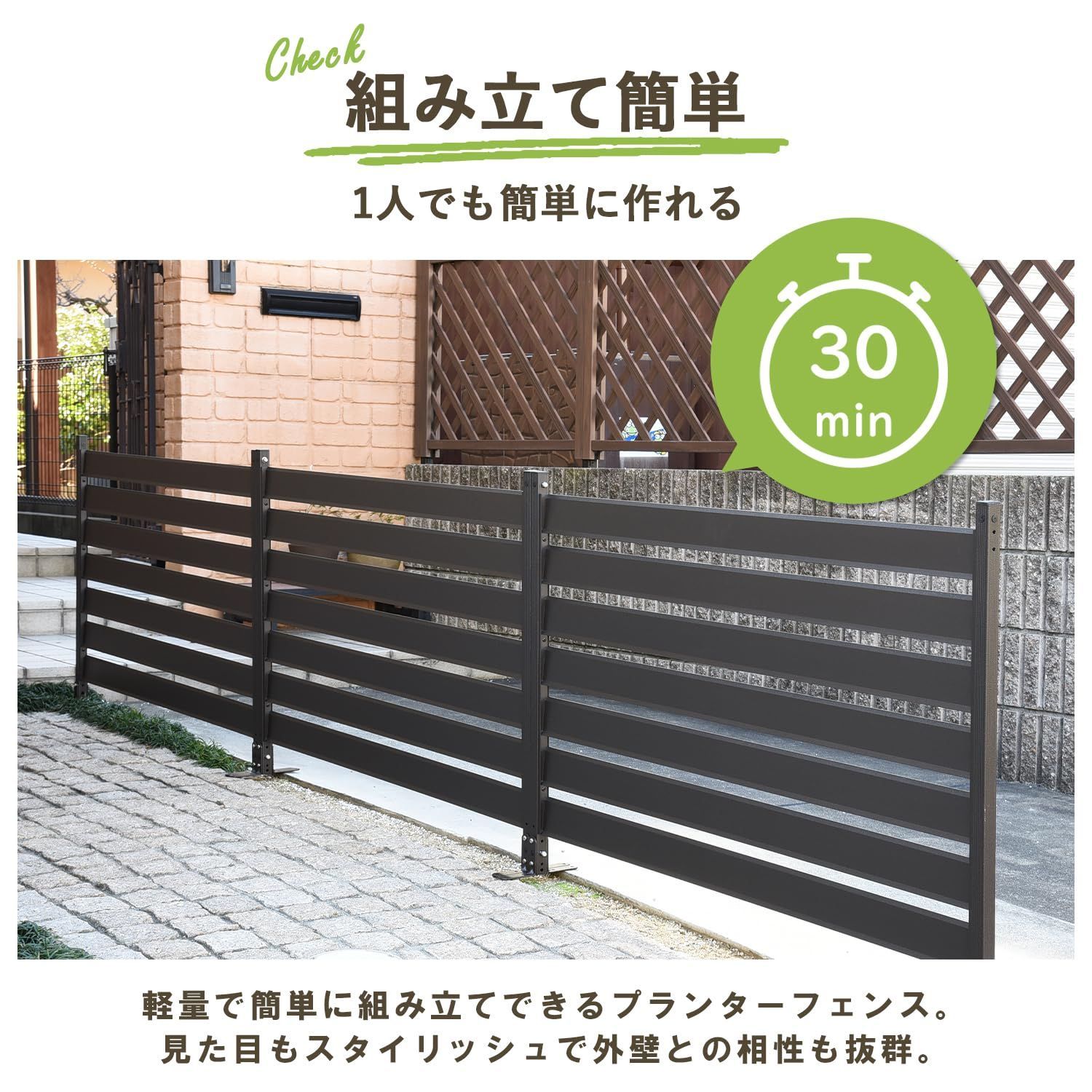 園芸用品 アルミボーダーフェンス(幅120高さ180) グレーKABF-1218(GY)