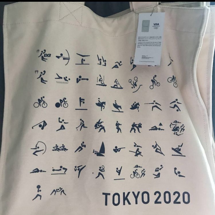 東京2020オリンピックスポーツピクトグラム公式キャンバストートバッグナチュラル