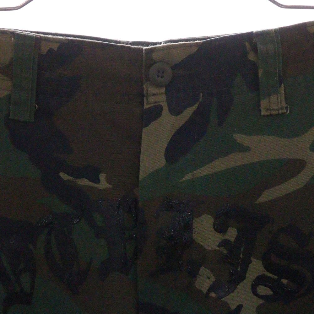 CVTVLIST カタリスト 迷彩柄パンツ 美品 cvtvlist (カタリスト) LOGO PAINT BDU WOODLAND CAMO SHORTS ロゴ