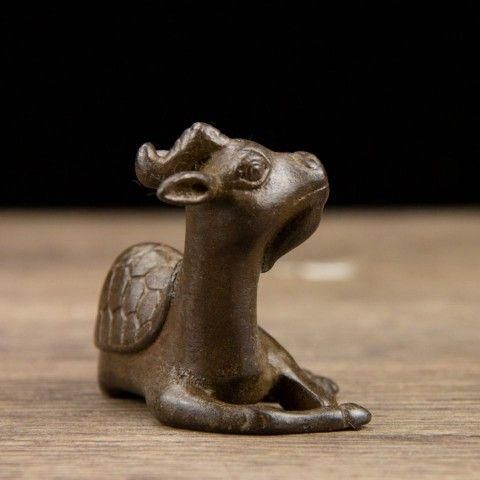 銅製 瑞獣筆棚